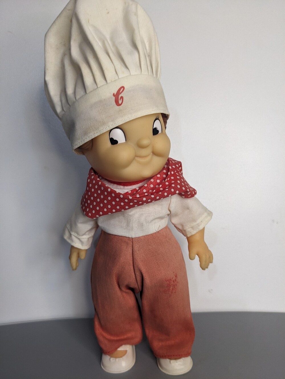 Campbells Soup Chef Doll Vintage 1990s Promotional Collectible Red Scarf Kitchen